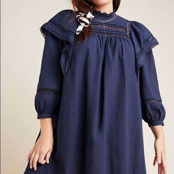 Anthropologie Maeve | Fleetwood Navy Tunic Dress - Picture 3 of 16
